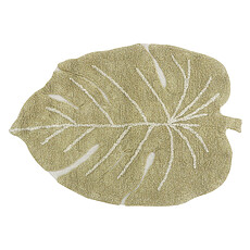 Achat Tapis Tapis Lavable Mini Monstera Olive - 75 x 100 cm