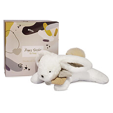 Achat Doudou Pantin Pompon Happy Wild - Naturel