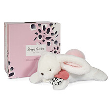 Achat Doudou Pantin Pompon Happy Blush - Rose