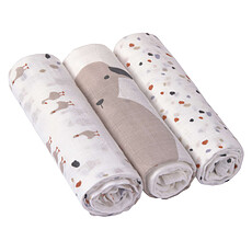 Achat Lange Lot de 3 Langes Tiny Farmer - Pois