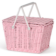 Achat Bagagerie enfant Panier en Rotin Piki - Rose