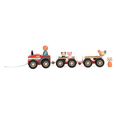 Achat Mes premiers jouets Tracteur de la Ferme et ses 2 Remorques