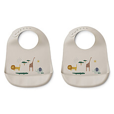 Achat Bavoir Lot de 2 Bavoirs Tilda - Safari Sandy Mix