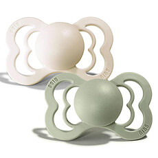 Achat Sucette Lot de 2 Tétines Suprême Ivory & Sage - 6/18 Mois