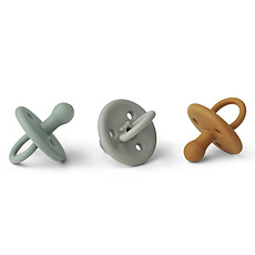 Achat Sucette Lot de 3 Tétines Paula Mustard Multi Mix - 6/36 Mois