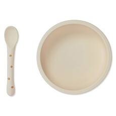 Achat Coffret repas Set Repas en Silicone Antidérapant 2 Pièces - Terracotta Dot