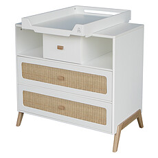 Achat Commode Commode en Rotin et Plan à Langer Marelia - Neige