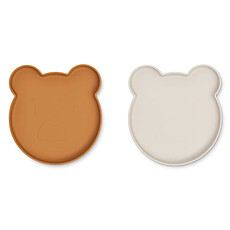 Achat Vaisselle & Couvert Lot de 2 Assiettes Olivia Marty - Mr Bear Golden Caramel Sandy Mix