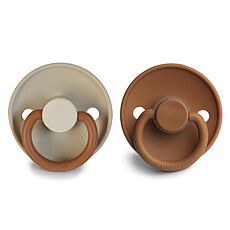 Achat Succion Lot de 2 Tétines Color Blocks Silicone - Desert & Cappuccino