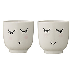 Achat Tasse & Verre Lot de 2 Verres en Porcelaine - Blanc