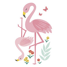Achat Sticker Grand Sticker Rio - Les Flamants Roses