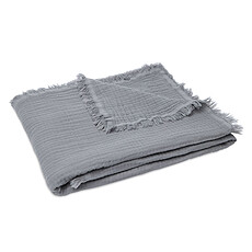 Achat Linge de lit Couverture en Mousseline de Coton - Storm Grey