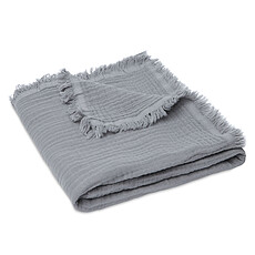 Achat Linge de lit Petite Couverture en Mousseline de Coton - Storm Grey