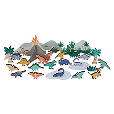 Achat Objet décoration Calendrier de l'Avent en Bois Dinosaures