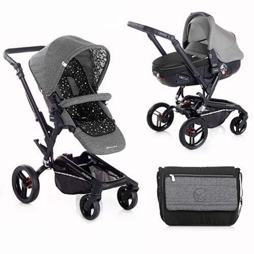 poussette bleue jouet