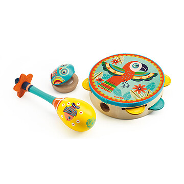 Achat Mes premiers jouets Set de 3 Instruments Tambourin Maracas Castagnettes
