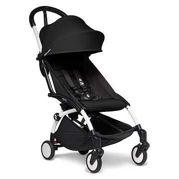 Poussette YOYO² Complète Châssis Blanc 0+ et 6+ - Noir (BABYZEN) - Image 3