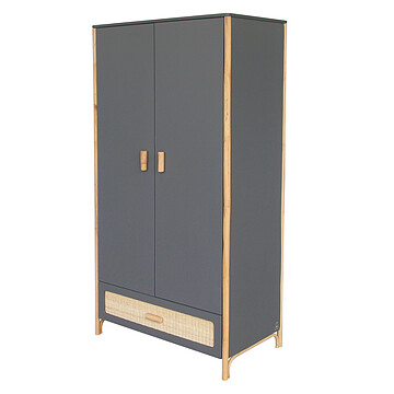 Armoire 2 Portes en Rotin Océania - Silex (Théo) - Image 4