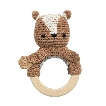 Achat Hochet Hochet Ours avec Anneau en Bois