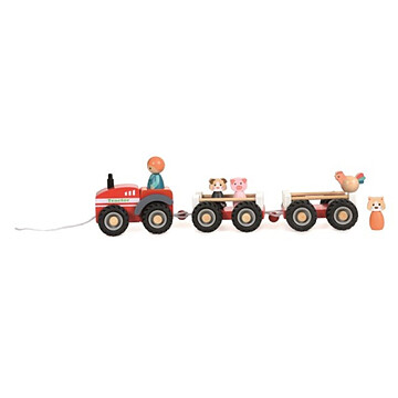 Achat Mes premiers jouets Tracteur de la Ferme et ses 2 Remorques