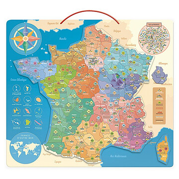 Achat Mes premiers jouets Carte de France Educative Magnétique
