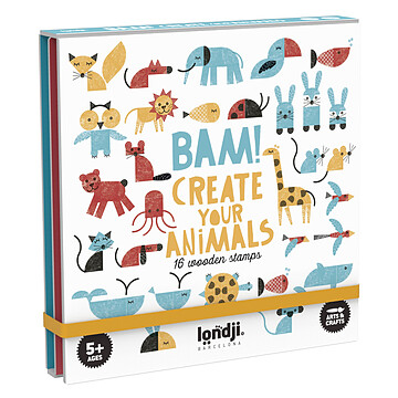 Achat Loisirs créatifs Lot de 16 Tampons en Bois Bam ! - Animaux
