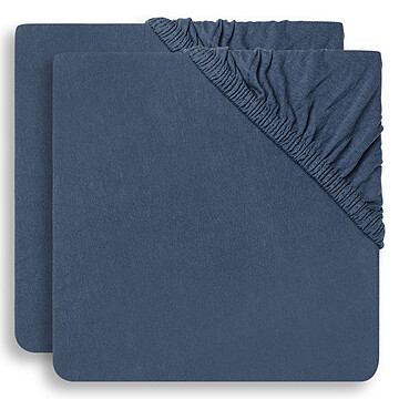 Achat Linge de lit Lot de 2 Draps Housse Jeans Blue - 60 x 120 cm