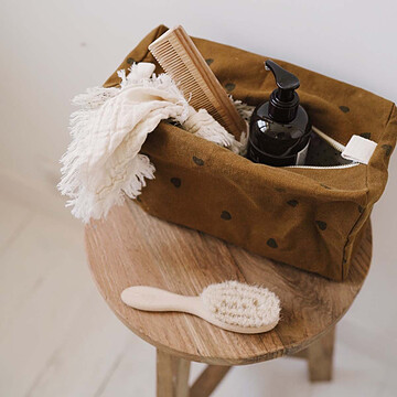 Trousse de Toilette Vic - Cumin Coeurs Noirs (Rose in April) - Image 2