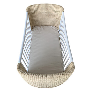 Lit Bébé Evolutif en Rotin Coquillage Neige - 60 x 120 cm (Théo) - Image 5