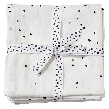 Achat Textile Lot de 2 Langes - Dreamy Dots White