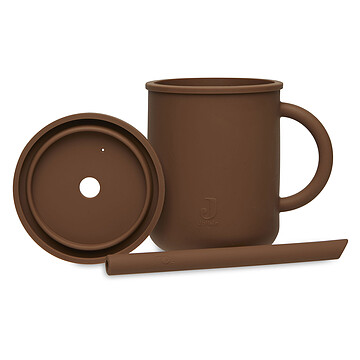 Gobelet Silicone avec Paille et Couvercle - Caramel (Jollein) - Image 4