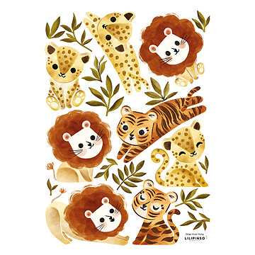 Achat Sticker Planche de Stickers - Little Jungle Animals
