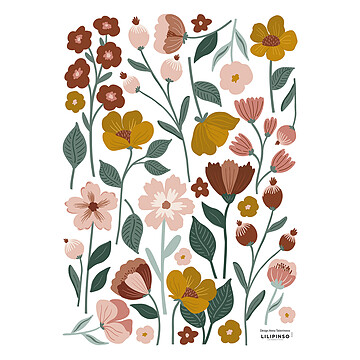 Achat Sticker Planche de Stickers - Pretty Flowers