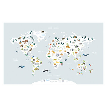 Achat Papier peint Papier Peint Décor - Animals World Map