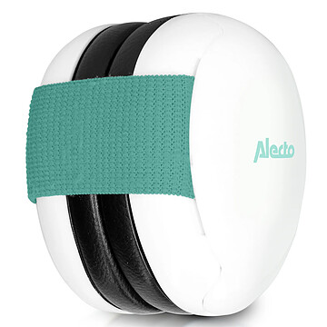 Casque Anti-bruit pour Bébés - Blanc et Vert Menthe (Alecto) - Image 3