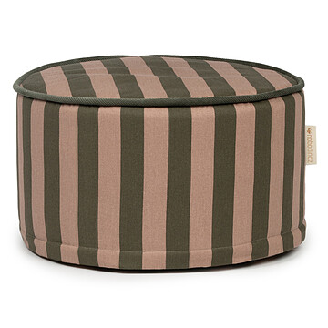 Achat Fauteuil Pouf Tabouret Majestic - Green Taupe Stripes