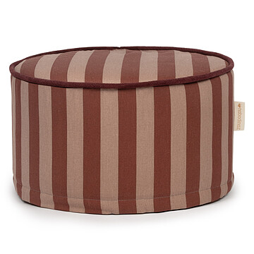 Achat Fauteuil Pouf Tabouret Majestic - Marsala Taupe Stripes