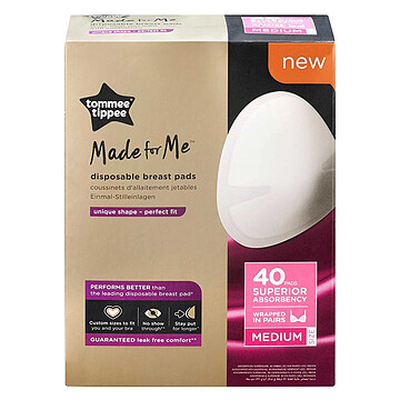 Lot de 40 Coussinets d'Allaitement Made For Me - Taille M (Tommee Tippee) - Image 5