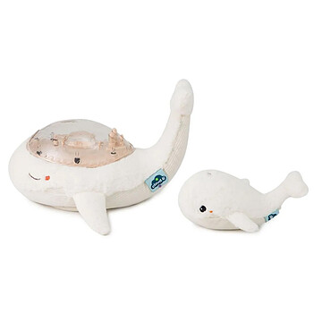 Achat Peluche Peluche Veilleuse Tranquil Whale Family White