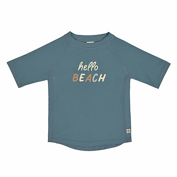 Achat Accessoires Bébé T-shirt Anti-UV Manches Courtes Splash & Fun Hello Beach Bleu - 3/6 Mois