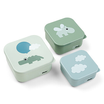 Achat Vaisselle et couverts Lot de 3 Boîtes à Goûter Gigognes - Happy Clouds Vert