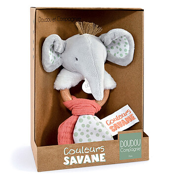 Hochet Eléphant Couleurs Savane (Doudou Et Compagnie) - Image 3