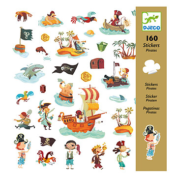 Achat Sticker Planche de 160 Stickers - Pirate