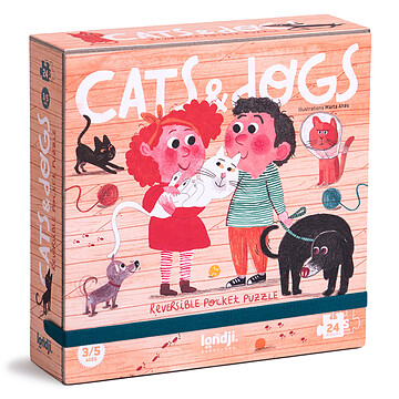 Achat Mes premiers jouets Puzzle Réversible de Poche Cats & Dogs