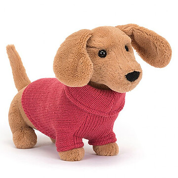 Achat Peluche Sweater Sausage Dog Pink