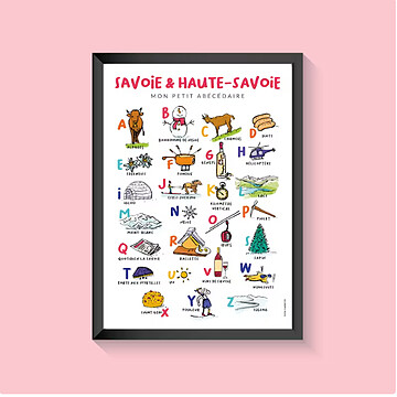Achat Affiches et posters Poster Abécédaire Savoie Mont Blanc