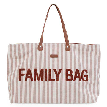Achat Sac à langer Family Bag - Rayures Nude Terracotta