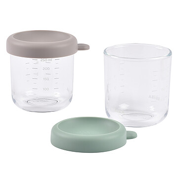 Lot de 2 Portions Verre 250 ml - Sage Green & Gazelle (Béaba) - Image 2