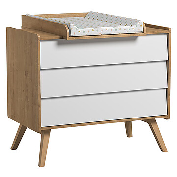 Achat Chambre complète Chambre Trio Vintage 70 x 140 cm - Chêne et Blanc