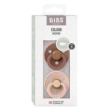Lot de 2 Tétines Symétriques Woodchuck & Blush - 0/6 Mois (Bibs) - Image 1
